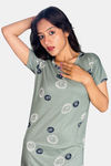 Sweetmoon Long T Shirt Nightdress - Green — thumbnail 5